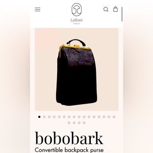 UPDATED!! Bobobark Convertible backpack Purse + purse chain + luggage adapter